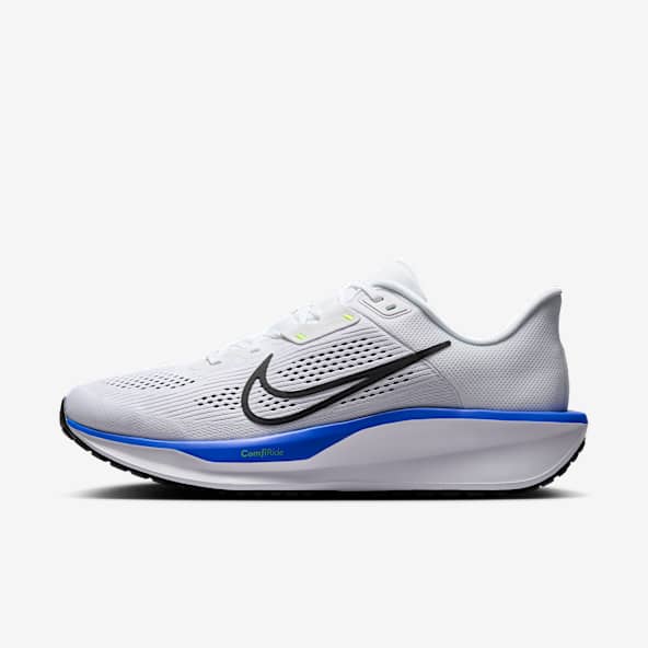 Nike blue and white running shoes deals